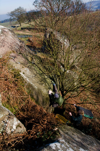 Bouldering at Robin Hood’s Stride