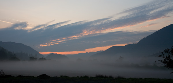 A fiery sunrise over Beddgelert