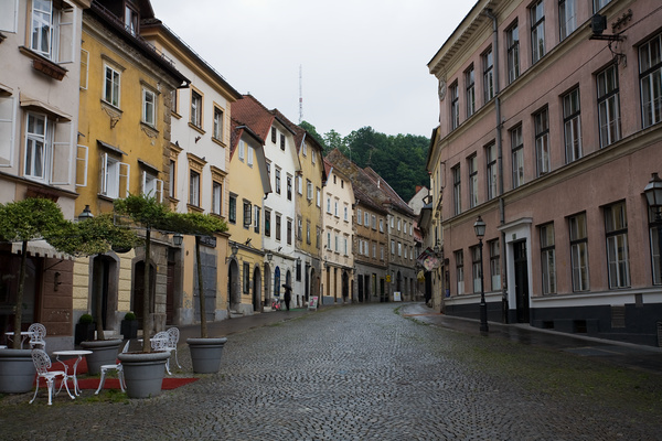The Old Town, Ljubljana. Copyright Haydn Williams 2008.