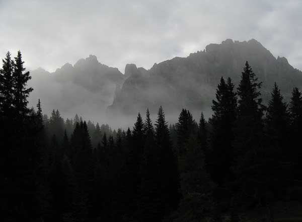 Cadini di Misurina mountain range from Misurina. Copyright Haydn Williams 2008.