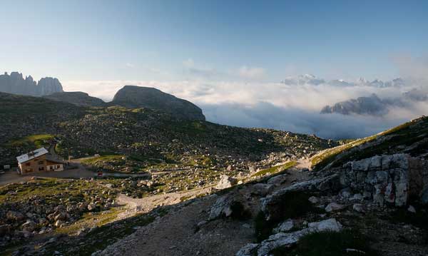 Sunrise over Rifugio Lavaredo.  (c) Haydn Williams 2008.
