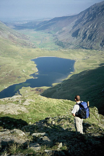 Llyn Idwal and Nant Ffrancon from Senior's Ridge.