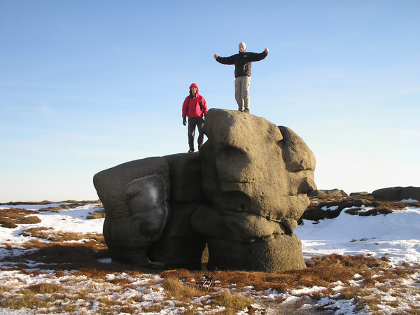 Vince and Haydn atop 'Wet and Slimy'.