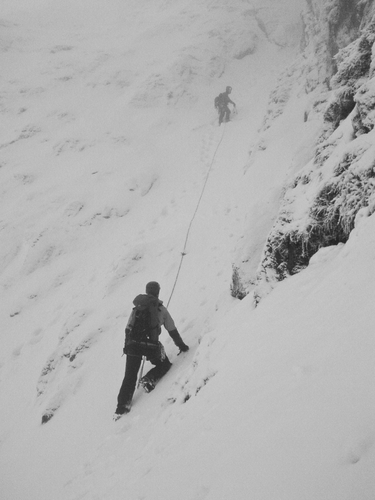 Team Mindsey head up Central Trinity (I/II,***), Clogwyn y Garnedd
