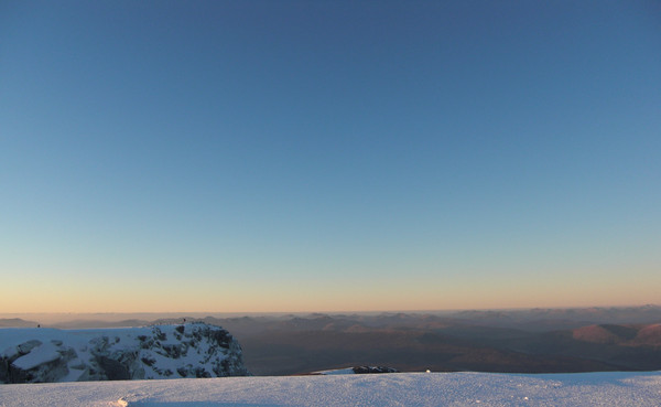 <strong>Hamish and Chris at the top of Tower Ridge.</strong><br />Copyright Haydn Williams 2008