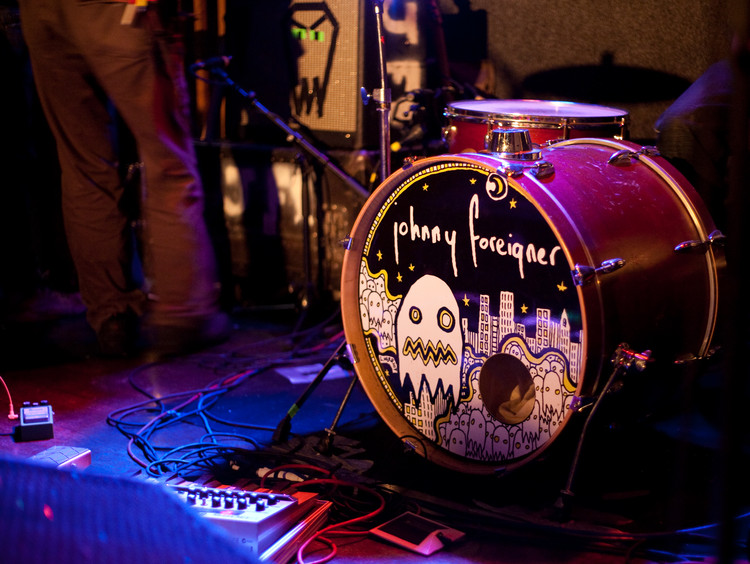 <strong>Johnny Foreigner.</strong><br />Copyright Haydn Williams 2009.