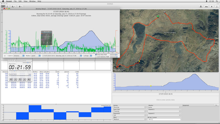 Viewing a GPX route in Ascent