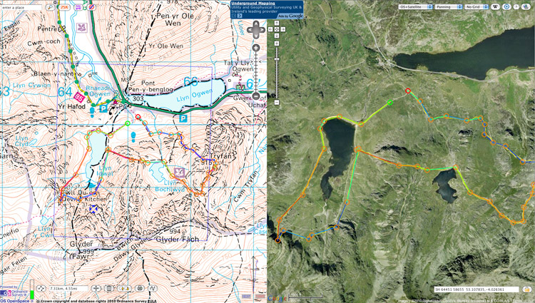 Viewing a GPX route in "Where's the Path?"