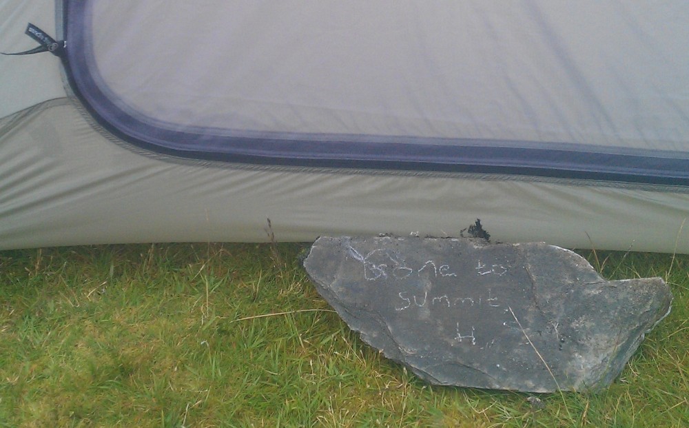 Message left at base camp. © Haydn Williams 2014