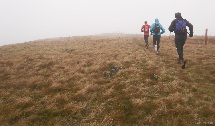 Nothing says "fell running" like Boundary Ridge in the rain. © Haydn Williams 2014