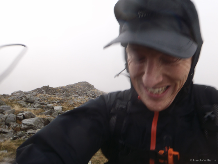 Windy on Y Foel Goch. © Haydn Williams 2014