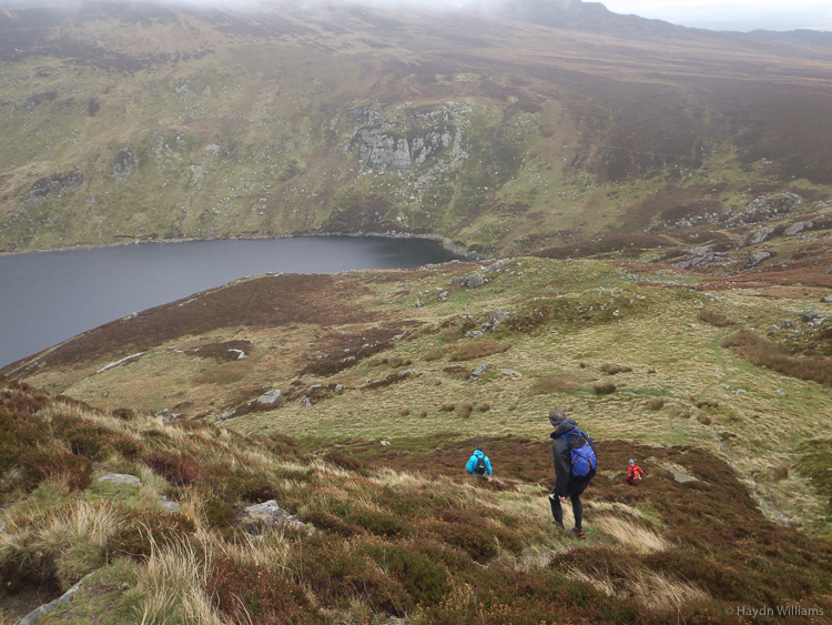 Nearly home: descending towards Llyn Cowlyd. © Haydn Williams 2014