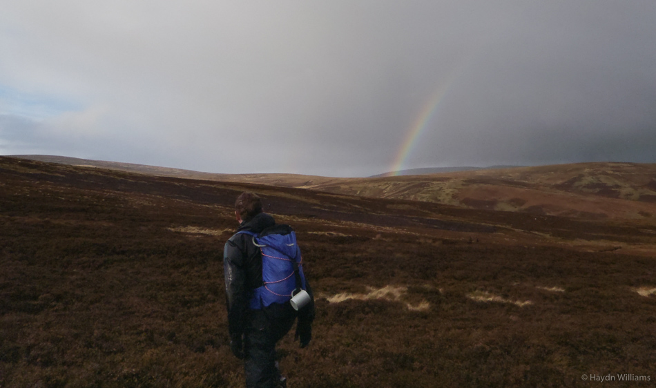 Look at the pretty rainbow. And miles and miles of heather.  © Haydn Williams 2015