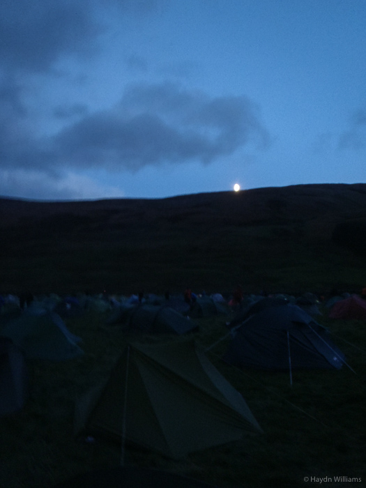 Moonrise over mid-camp. © Haydn Williams 2015
