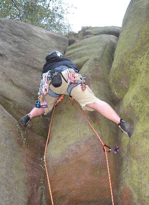 Haydn leading "Twin Cracks", VDiff. Photo by Jamie.