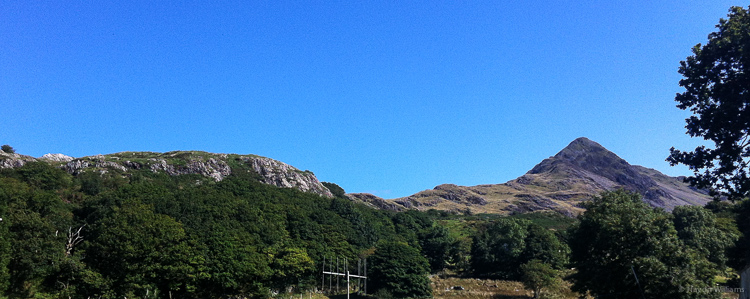 Cnicht from Croesor - about 2.5 miles and quite a lot of effort away. © Haydn Williams 2013