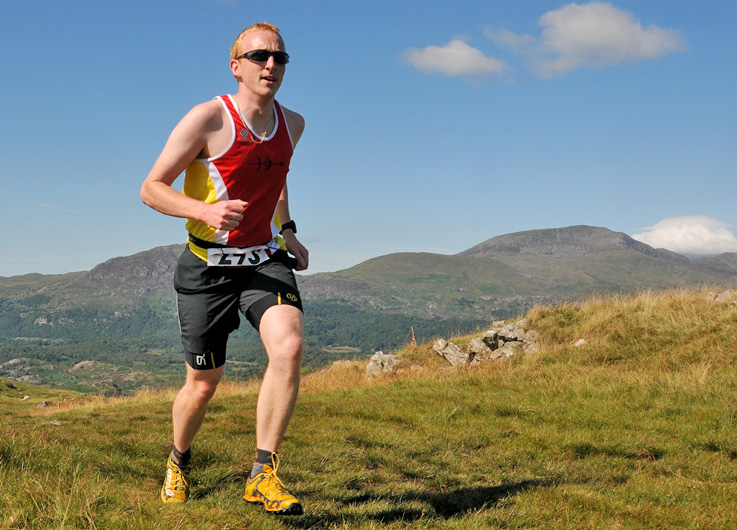 Only half the race was uphill. Hebog and Moel-ddu behind me. © Alastair Tye 2013
