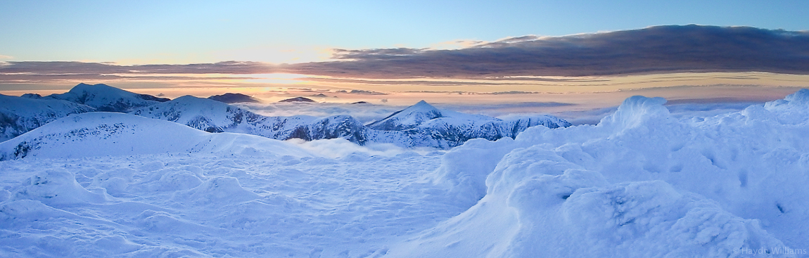 The Glyderau and beyond, from Carnedd Dafydd. © Haydn Williams 2016
