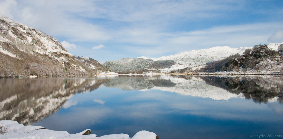 Reflections in Llyn Dinas. © Haydn Williams 2004