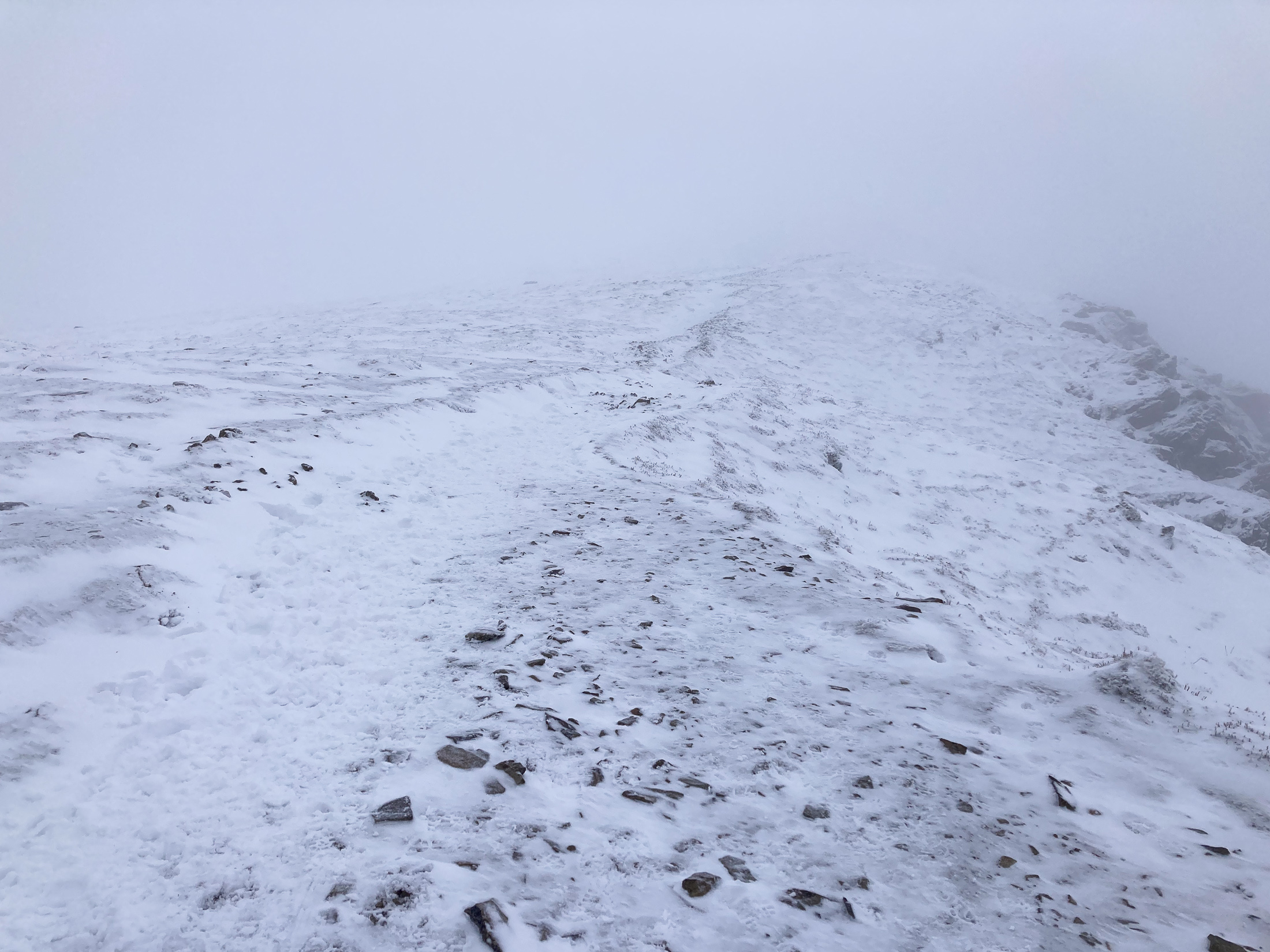 The snowy summit slopes of Pen yr Ole Wen. © Haydn Williams 2025